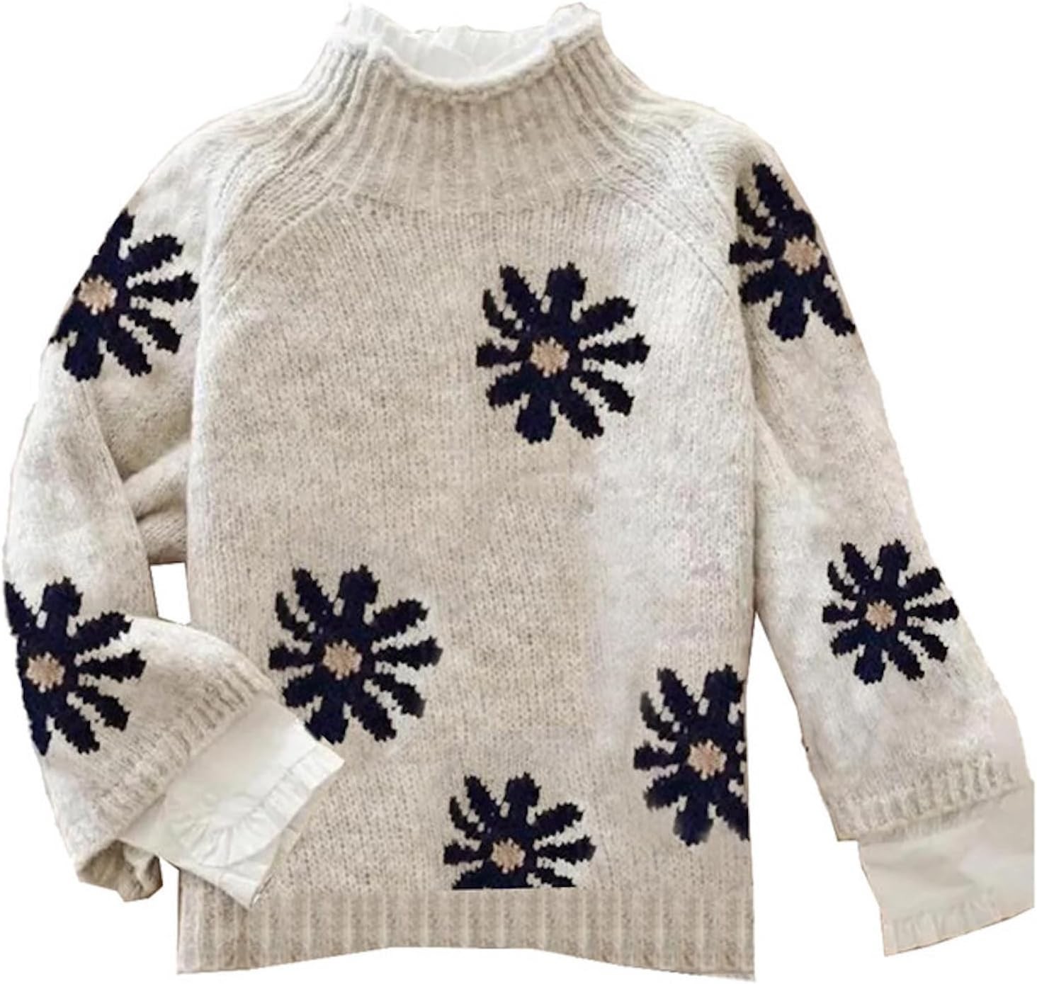 Women's Printed Winter Pullover Sweater